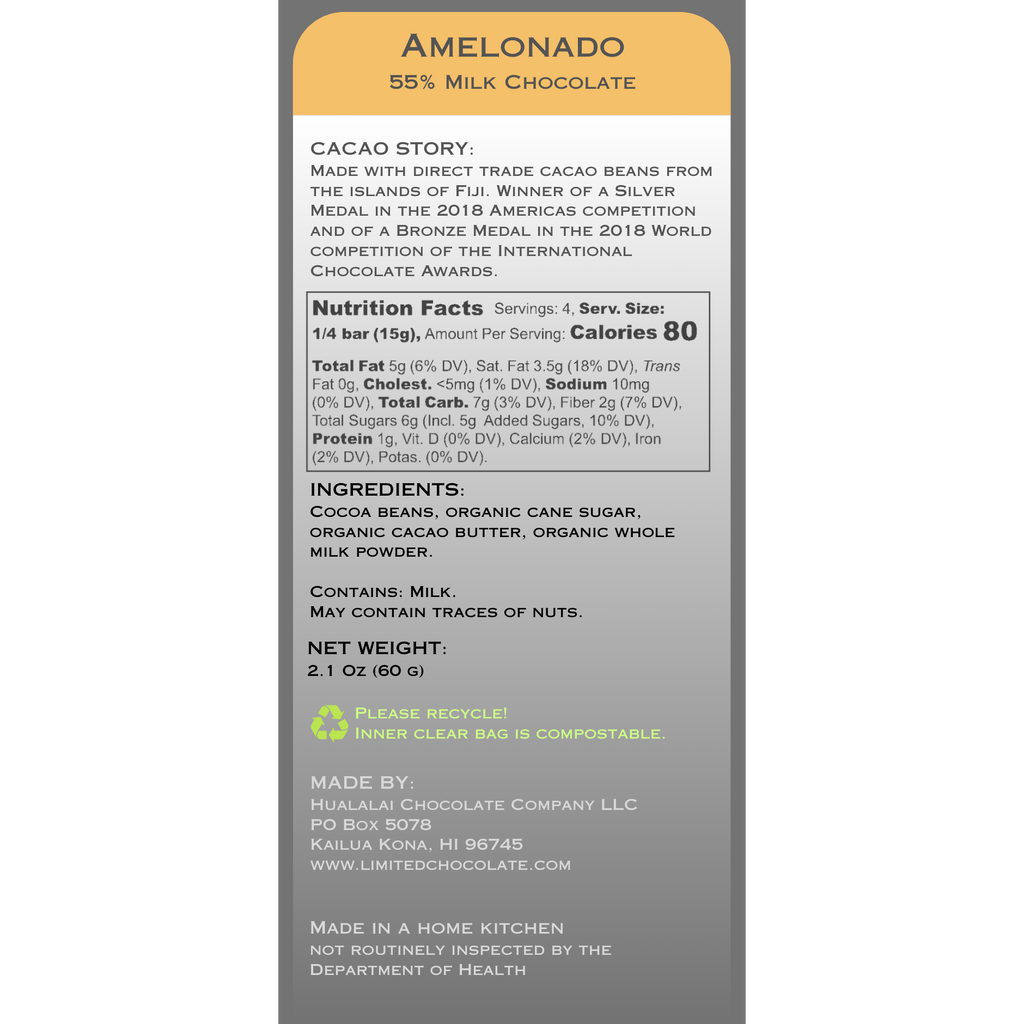 Fiji Amelonado - 55% Milk Chocolate
