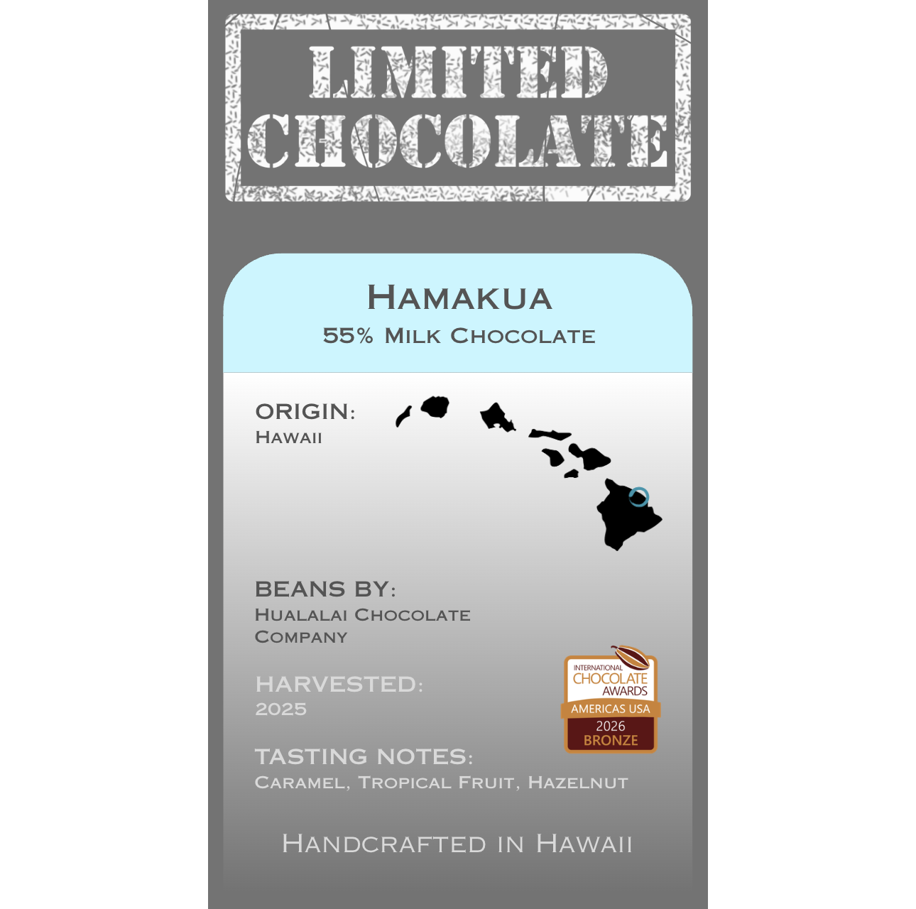 Hawaii Hamakua - 55% Milk Chocolate
