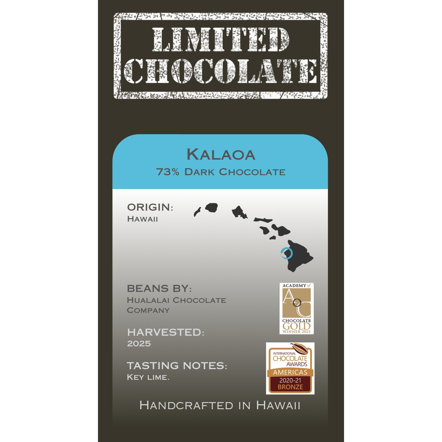 Hawaii Kalaoa - 73% Dark Chocolate