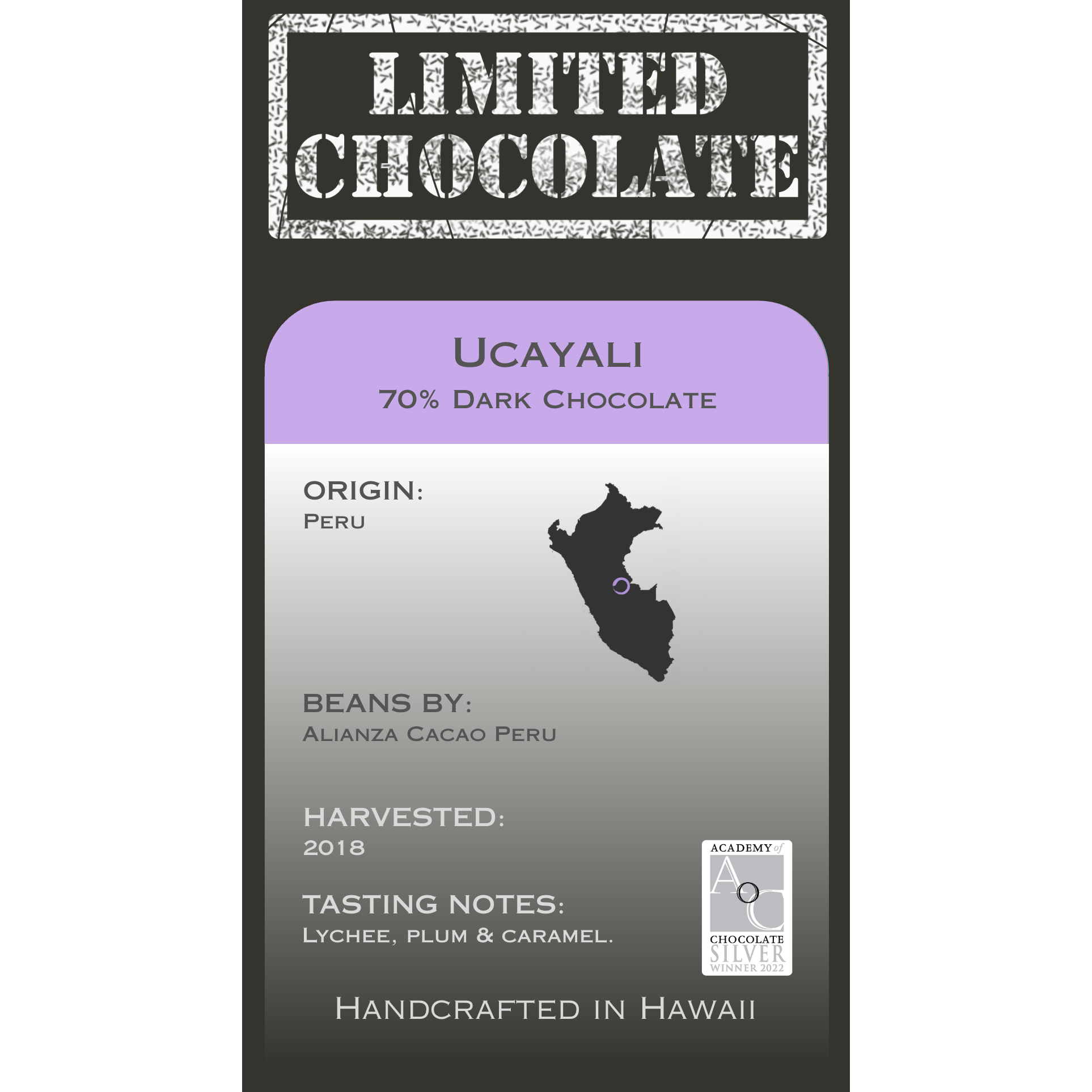 Peru Ucayali - 70% Dark Chocolate